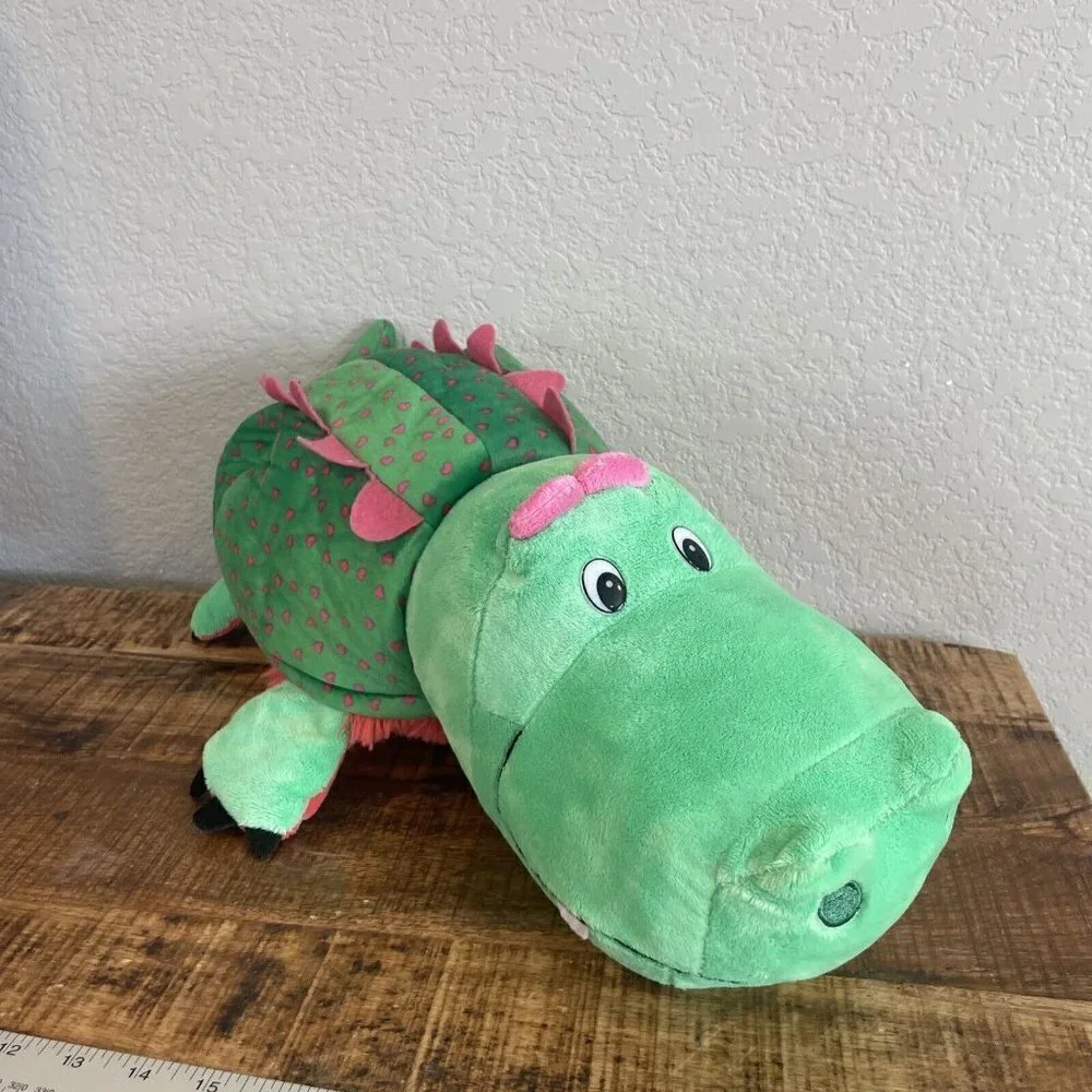 Toy Fiipazoo Pink Boo Boo Bear and Green Rosey Gator Plush Alligator 2 in 1